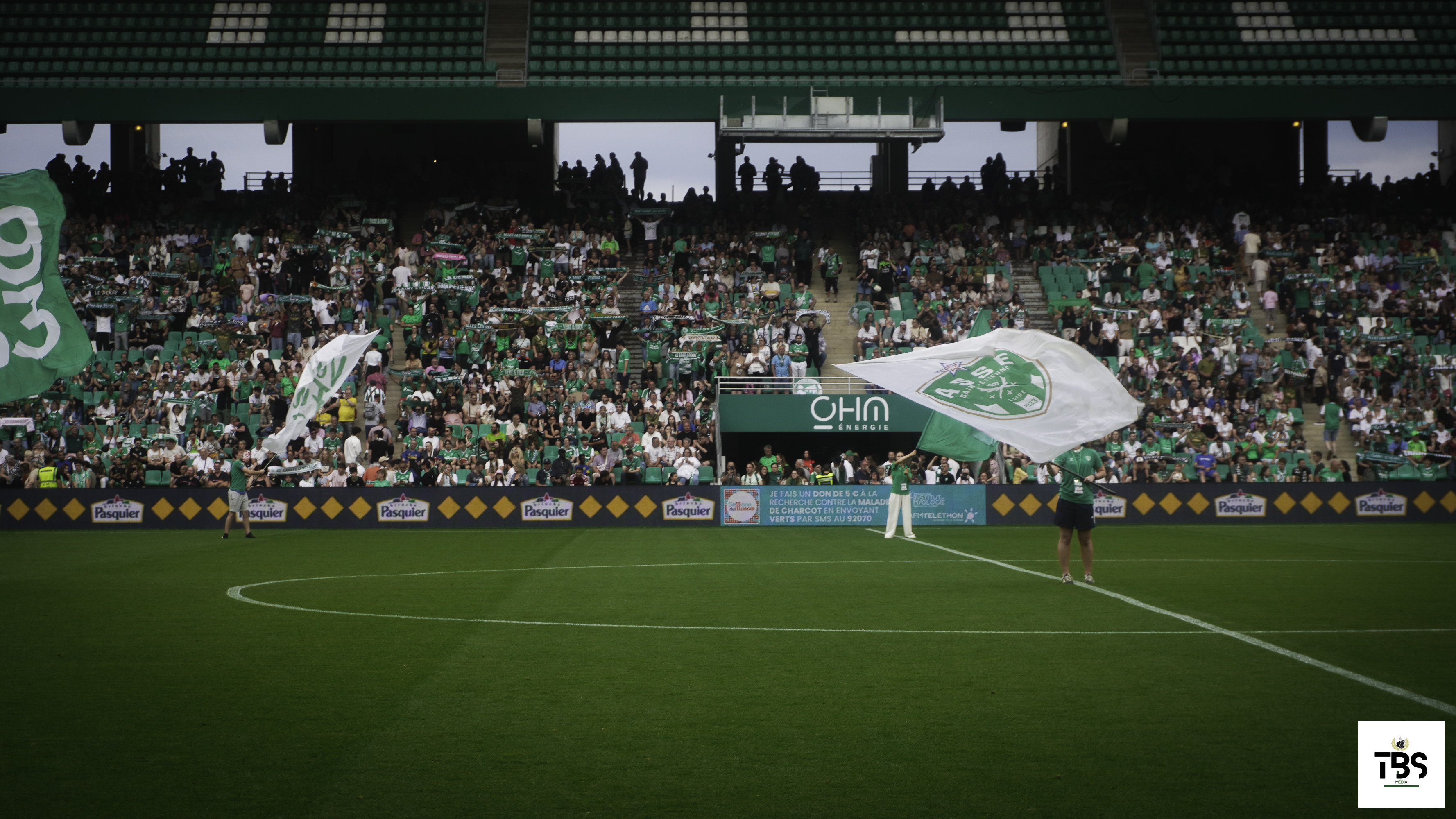 Une photographie prise pendant le match des Héros.